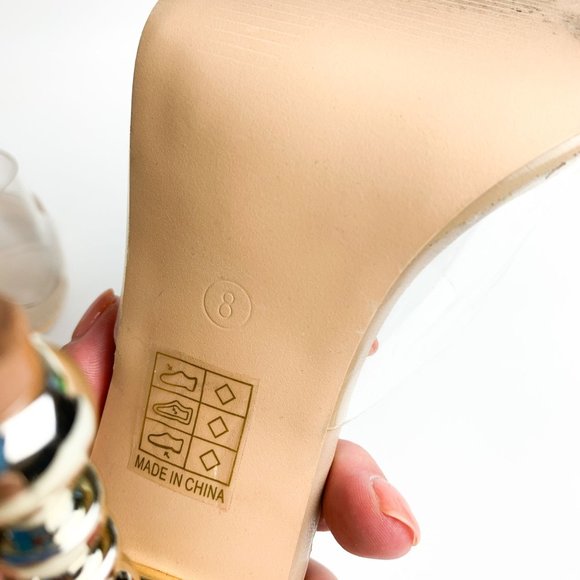 Superdown Braelyn nude square toe heel 8 - Picture 8 of 9